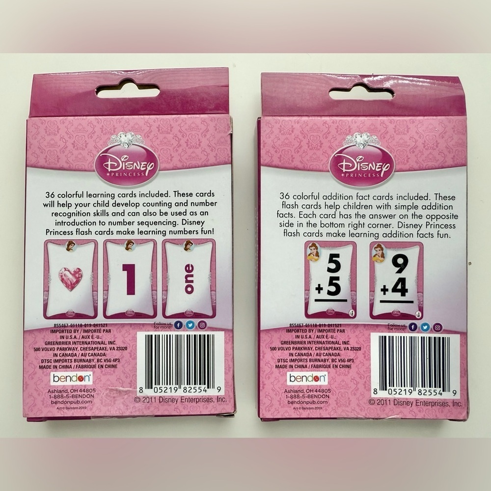 Disney Princess Pink Flash Card Set - Picture 2 of 4